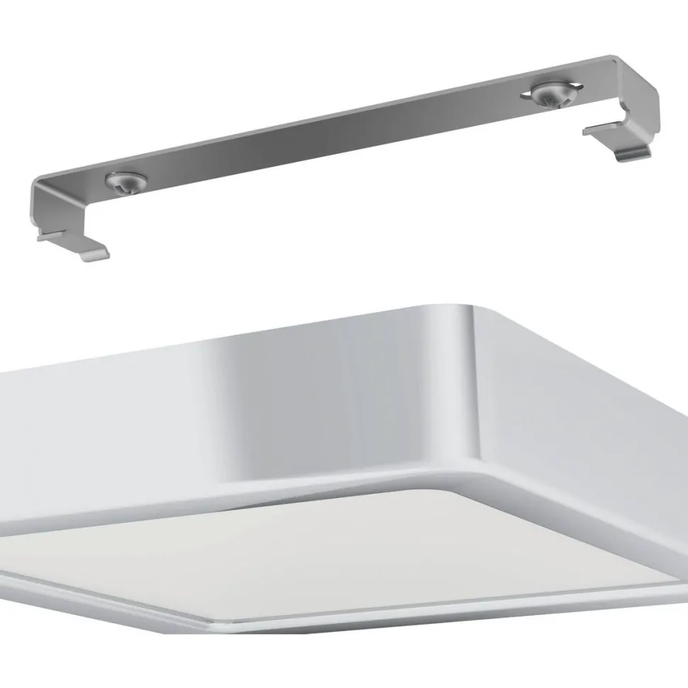 LED-Plafondi Eglo Fueva 5 11W 16x16cm IP44 kromi/valkoinen