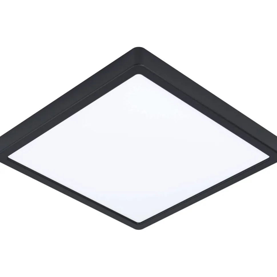LED-Plafondi Eglo Fueva 5 28,5x28,5cm 3000K musta pinta-asennettava