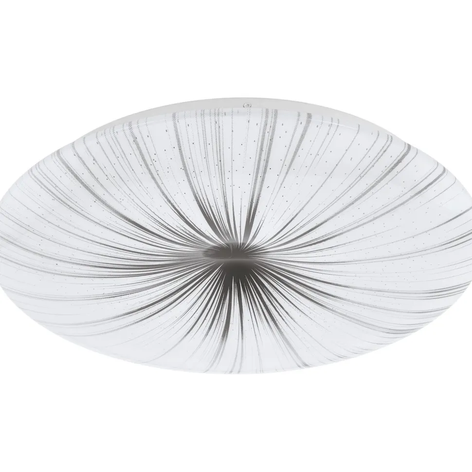 LED-plafondi Eglo Nieves Ø410 mm valkoinen/hopea