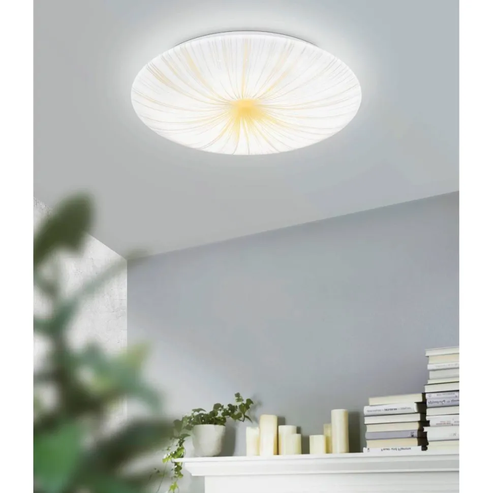 LED-Plafondi Eglo Nieves 1 valkoinen/kulta eri kokoja