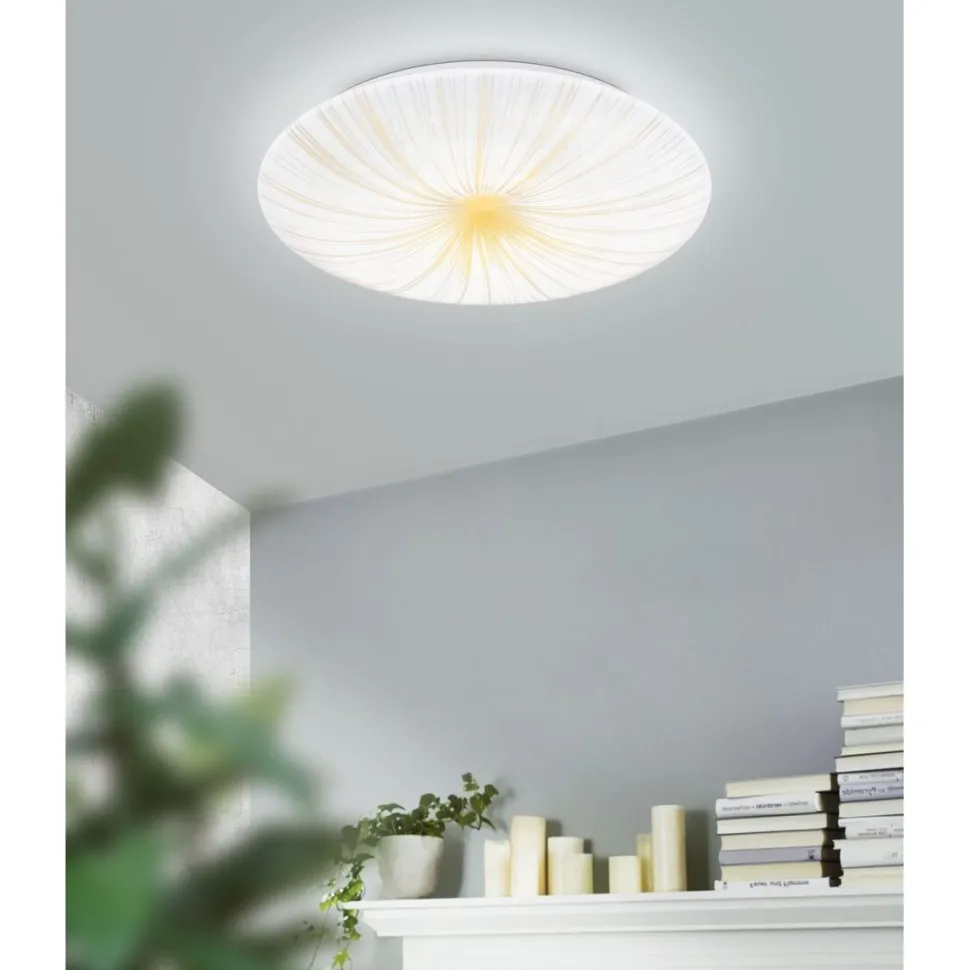 LED-Plafondi Eglo Nieves 1 valkoinen/kulta eri kokoja
