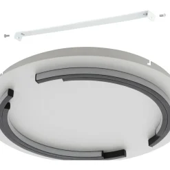 LED-Plafondi Eglo Zampote 25W Ø42cm himmennettävä valkoinen/musta