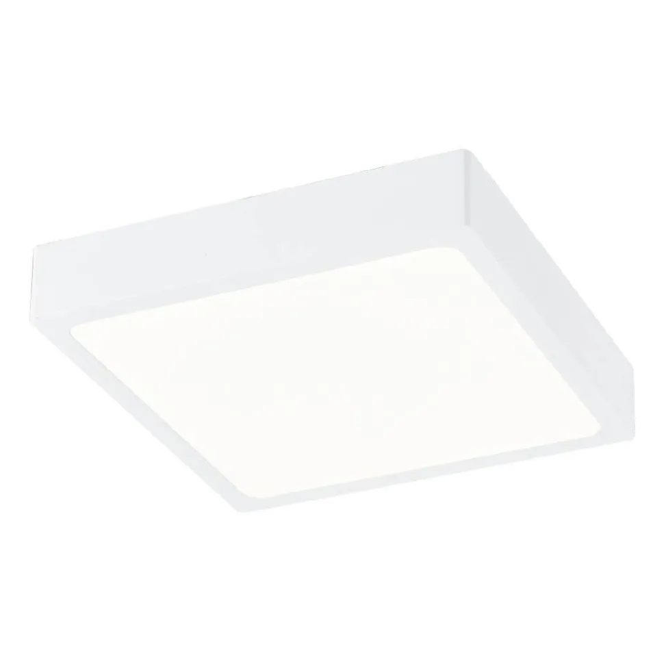 LED-plafondi Globo Alena 17x17cm 22W himmennettävä valkoinen