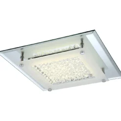 LED-plafondi Globo Liana 28x28cm 12W teräs