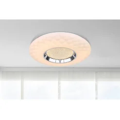 LED-plafondi Globo Magnifique Ø49cm 30W himmennettävä valkoinen