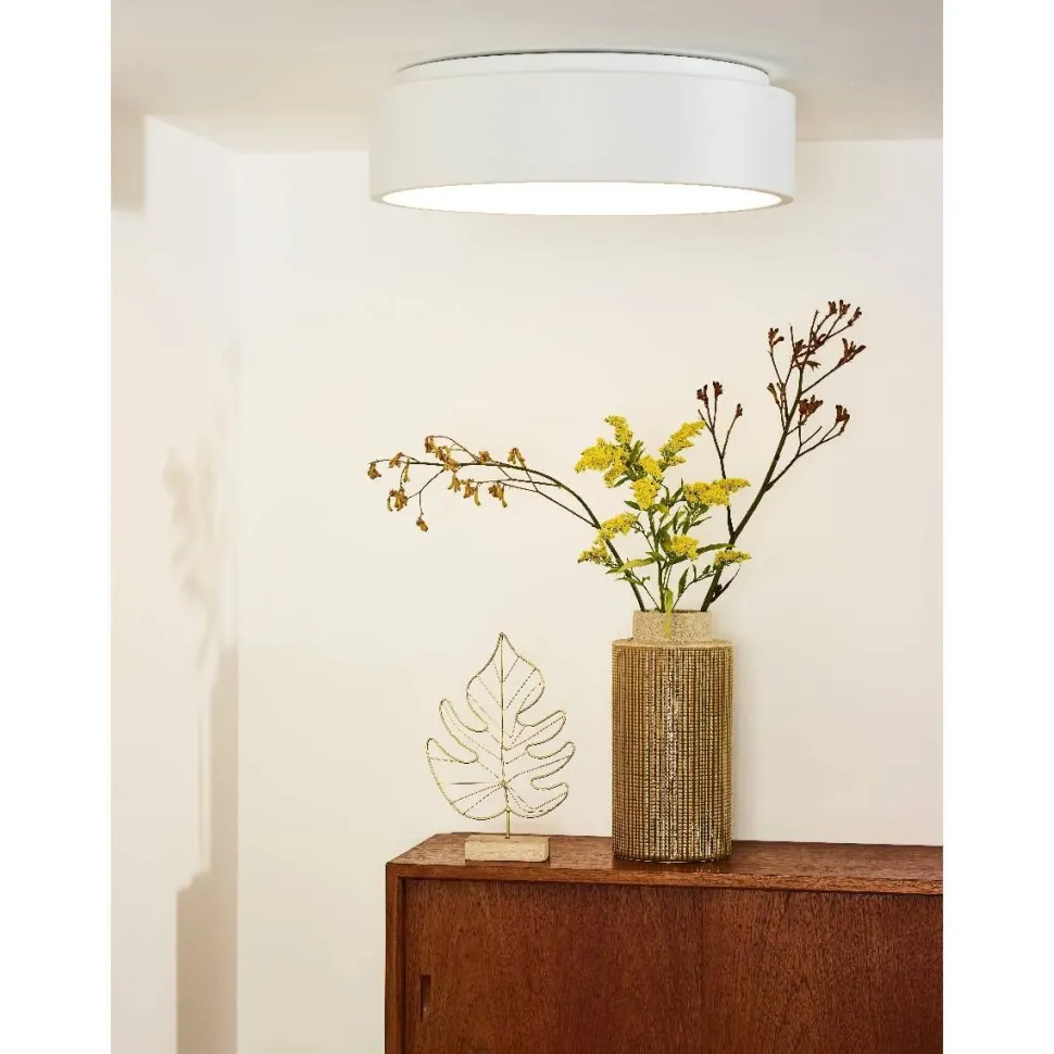 LED-plafondi Lucide Talowe Ø45cm 30W himmennettävä valkoinen