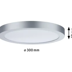 LED-Plafondi Paulmann Abia Ø300mm mattakromi