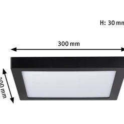 LED-Plafondi Paulmann Abia 300x300mm mattamusta