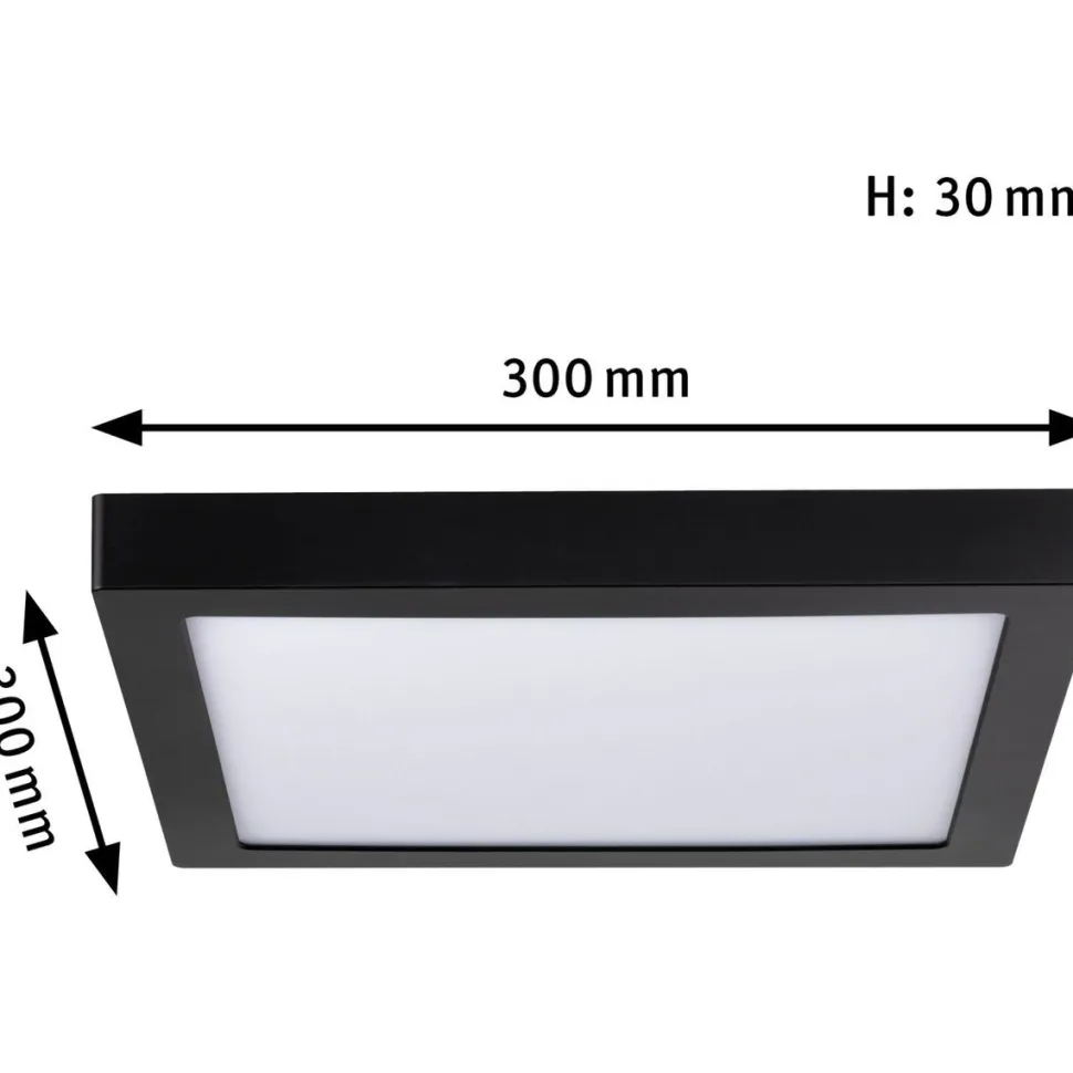LED-Plafondi Paulmann Abia 300x300mm mattamusta