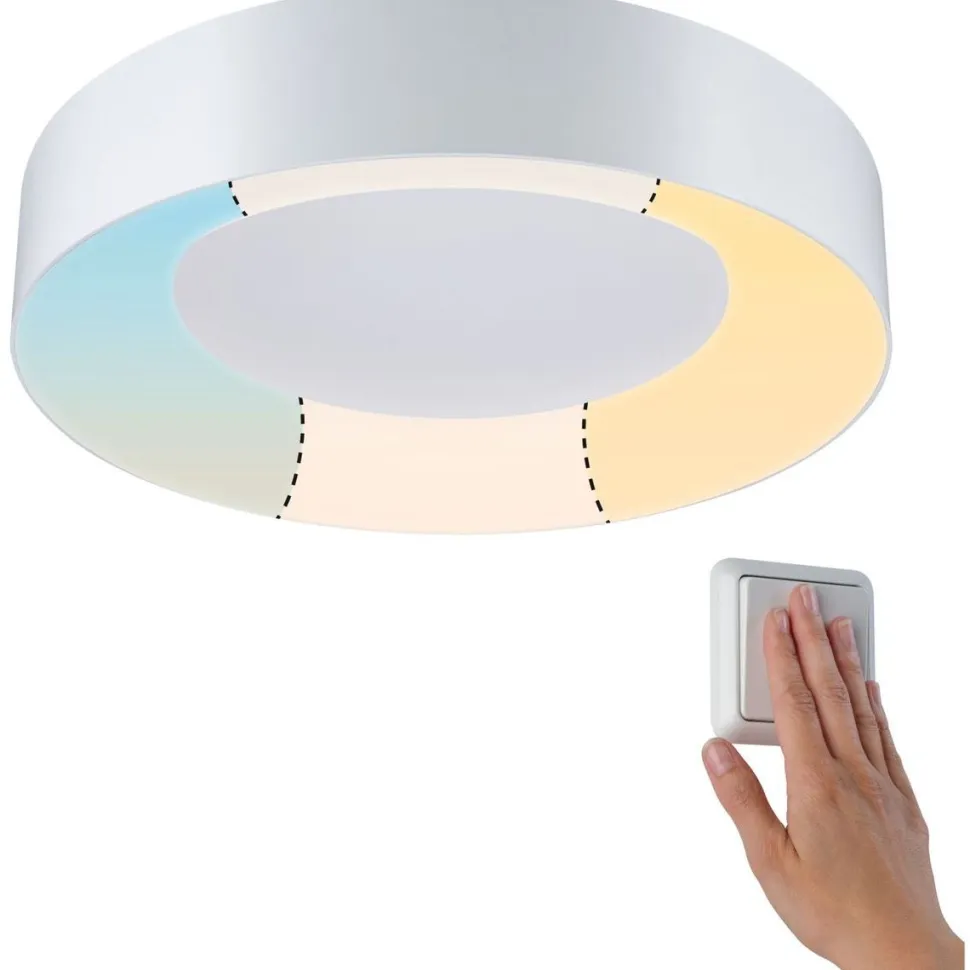 LED-Plafondi Paulmann Casca Ø300mm IP44 himmennettävä valkoinen