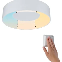 LED-Plafondi Paulmann Casca Ø300mm IP44 himmennettävä valkoinen
