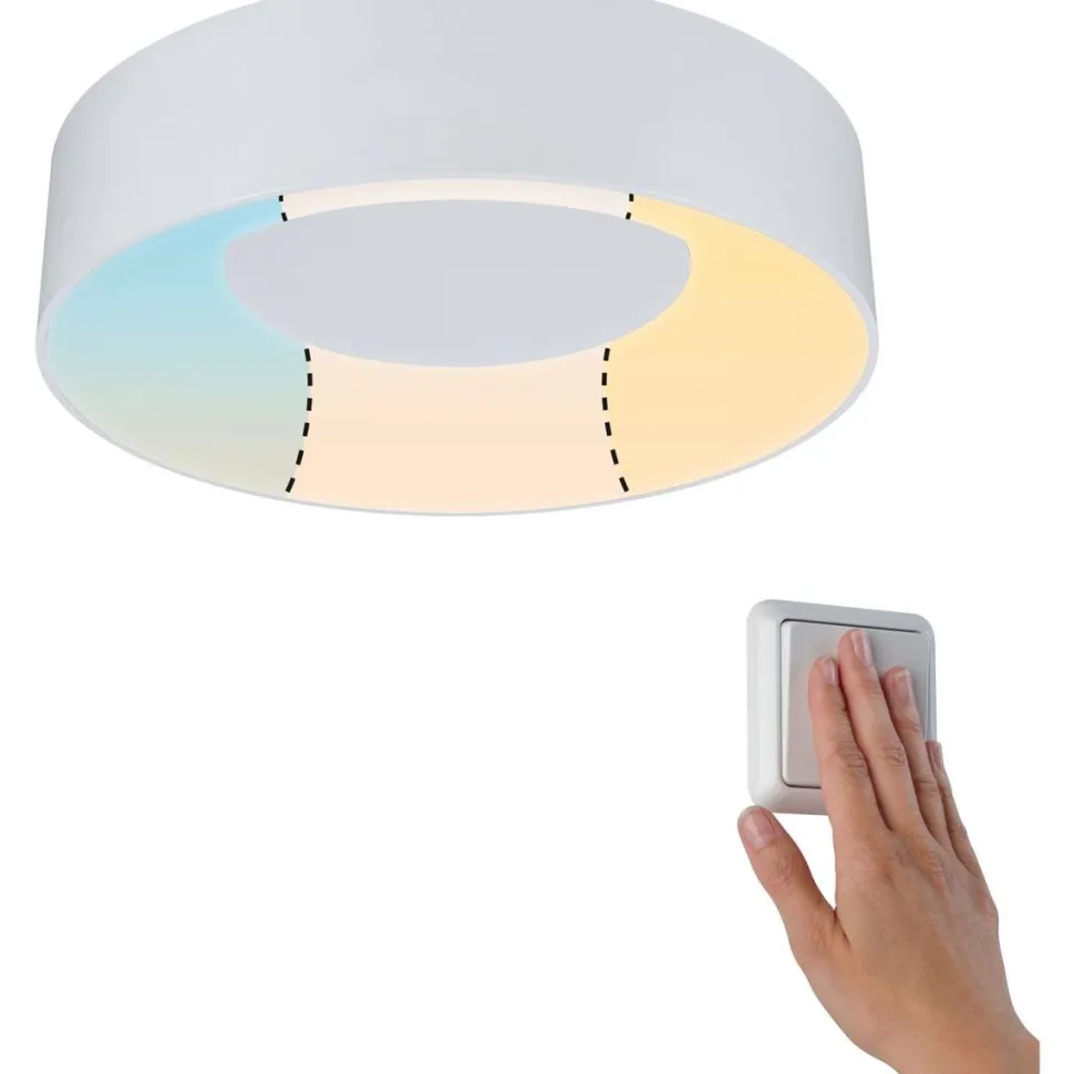 LED-Plafondi Paulmann Casca Ø300mm IP44 himmennettävä valkoinen