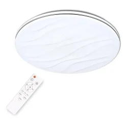 LED-plafondi Polux Desert Ø48cm 36W himmennettävä valkoinen