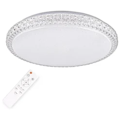 LED-plafondi Polux Irina Ø40cm 24W himmennettävä valkoinen