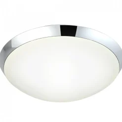 LED-plafondi Siracusa IP44 Ø 284x105 mm kromi/valkoinen