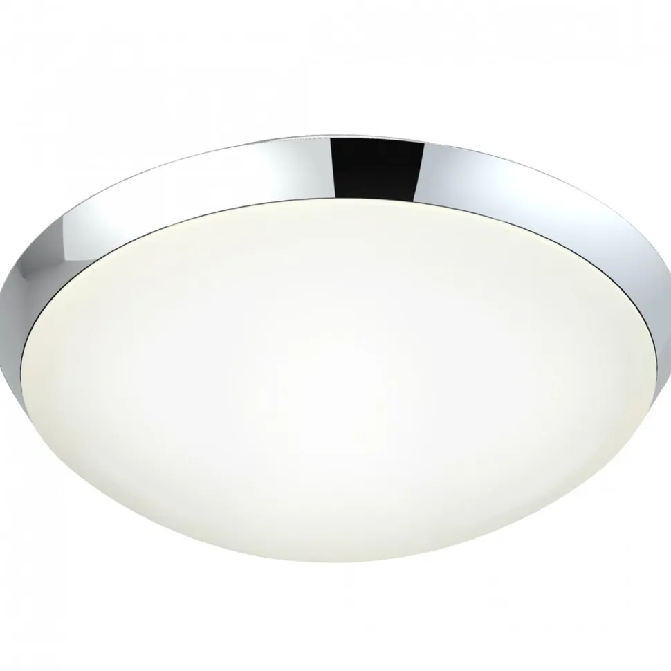 LED-plafondi Siracusa IP44 Ø 284x105 mm kromi/valkoinen