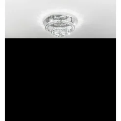LED-plafondi Toneria Ø 550x220 mm kromi kristalli