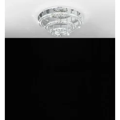 LED-plafondi Toneria Ø 750x300 mm kromi kristalli