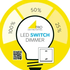 LED-plafondi Trio Potz Ø 500x120 mm valkoinen starlight