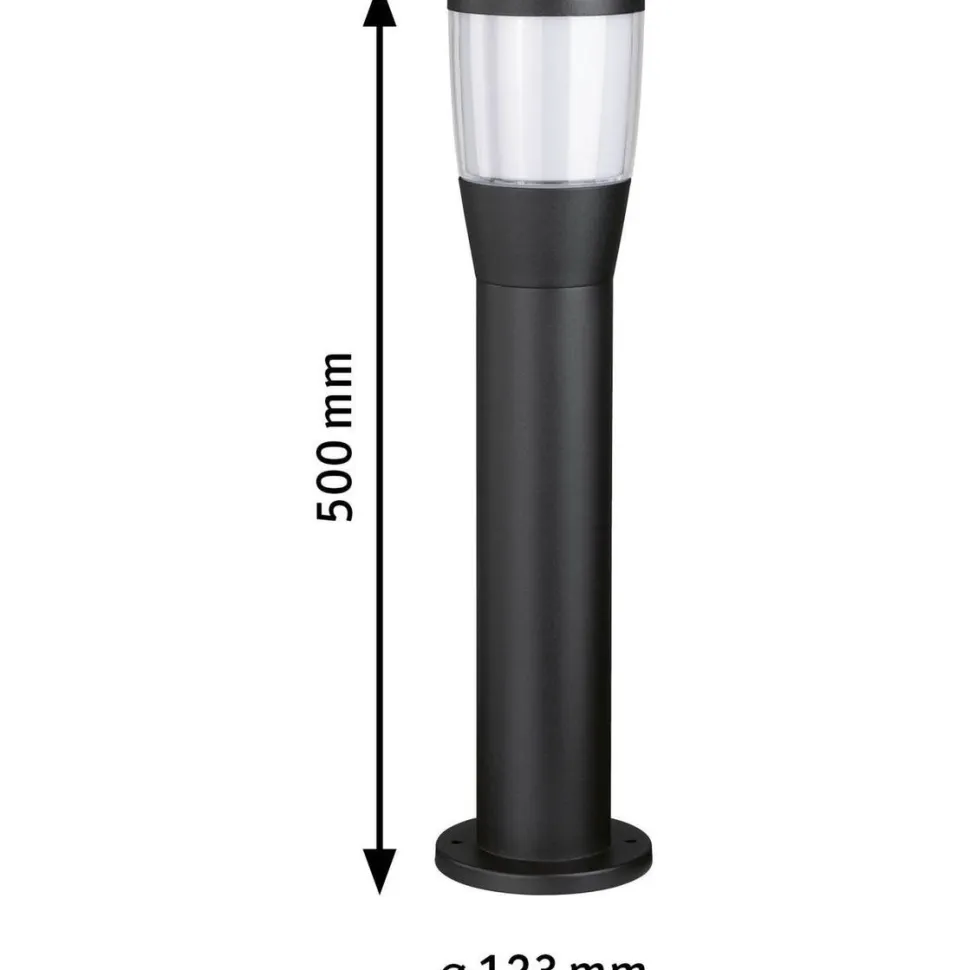 LED-pollarivalaisin Paulmann Bako, IP44, 50cm, korroosionkestävä