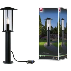 LED-pollarivalaisin Paulmann Plug & Shine Classic, IP44, 3000K, antrasiitti