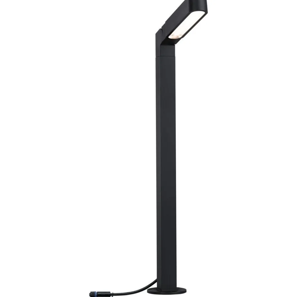 LED-pollarivalaisin Paulmann Plug & Shine Ito, IP65, 3000K, pystysuuntainen säätö, antrasiitti