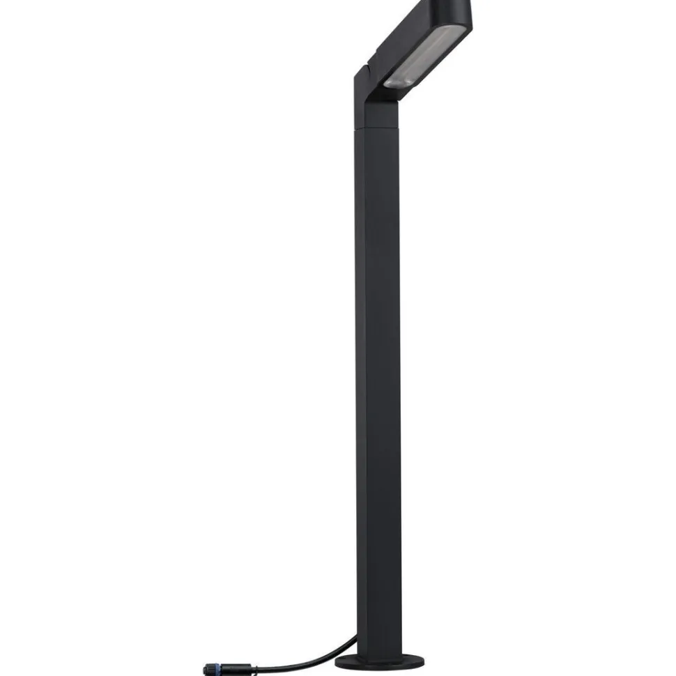 LED-pollarivalaisin Paulmann Plug & Shine Ito, IP65, 3000K, pystysuuntainen säätö, antrasiitti
