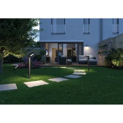 LED-pollarivalaisin Paulmann Plug & Shine Ito, IP65, 3000K, pystysuuntainen säätö, antrasiitti