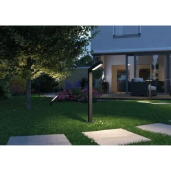 LED-pollarivalaisin Paulmann Plug & Shine Ito, IP65, 3000K, pystysuuntainen säätö, antrasiitti