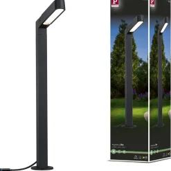 LED-pollarivalaisin Paulmann Plug & Shine Ito, IP65, 3000K, pystysuuntainen säätö, antrasiitti
