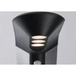 LED-pollarivalaisin aurinkokennolla Paulmann Soley, IP44, 3000K, liiketunnistin, antrasiitti