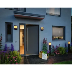 LED-pollarivalaisin liike- ja hämärätunnistimella Paulmann Padea, Smart Home Zigbee 3.0, IP44, antrasiitti