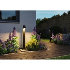 LED-pollarivalaisin liiketunnistimella Paulmann Caissa, 79.3cm, IP44, 3000K, antrasiitti
