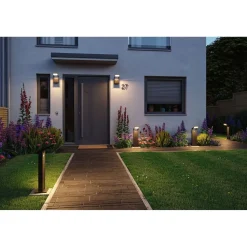LED-pollarivalaisin liiketunnistimella Paulmann Juntea, 58.5cm, IP44, 3000K, antrasiitti