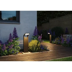 LED-pollarivalaisin liiketunnistimella Paulmann Juntea, 58.5cm, IP44, 3000K, antrasiitti