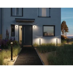 LED-pollarivalaisin liiketunnistimella Paulmann Sienna, 78cm, IP44, 3000K, korroosionkestävä, antrasiitti