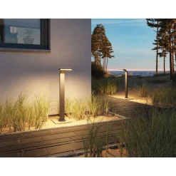 LED-pollarivalaisin liiketunnistimella Paulmann Zenera, 67cm, IP44, 3000K, korroosionkestävä, antrasiitti