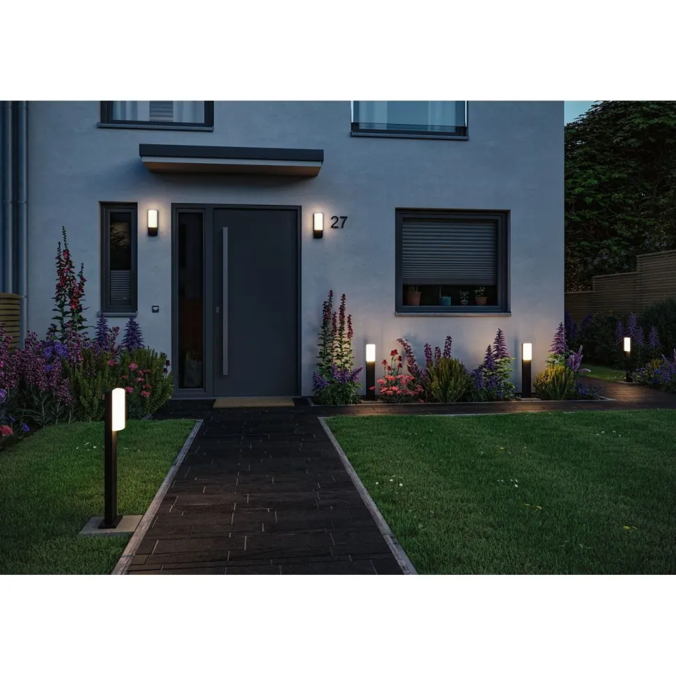 LED-pollarivalaisin Paulmann Bonnie, 60cm, IP44, 3000K, antrasiitti