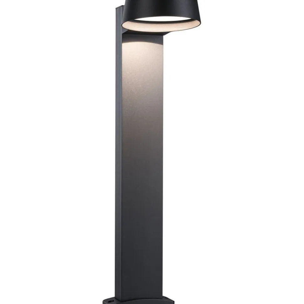 LED-pollarivalaisin Paulmann Capea Grand, IP44, 3000K, antrasiitti
