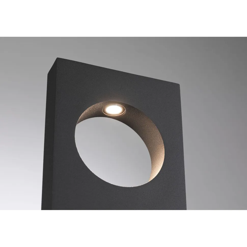 LED-pollarivalaisin Paulmann Ivo, IP65, 505mm, 3000K, 5.5W, 150lm, harmaa