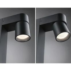 LED-pollarivalaisin Paulmann Kimu, IP44, 82.2cm, 2200K, antrasiitti