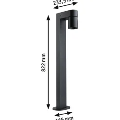 LED-pollarivalaisin Paulmann Kimu, IP44, 82.2cm, 2200K, antrasiitti