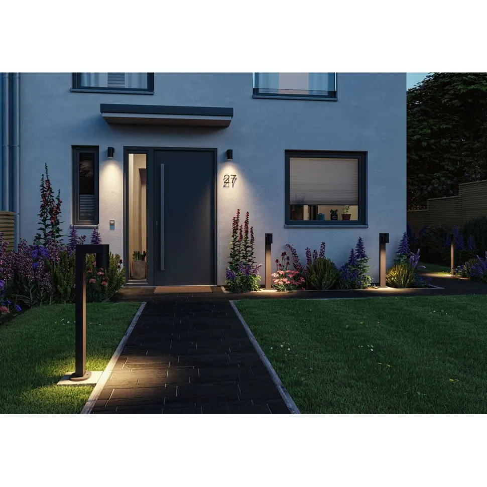 LED-pollarivalaisin Paulmann Kimu, IP44, 82.2cm, 3000K, antrasiitti