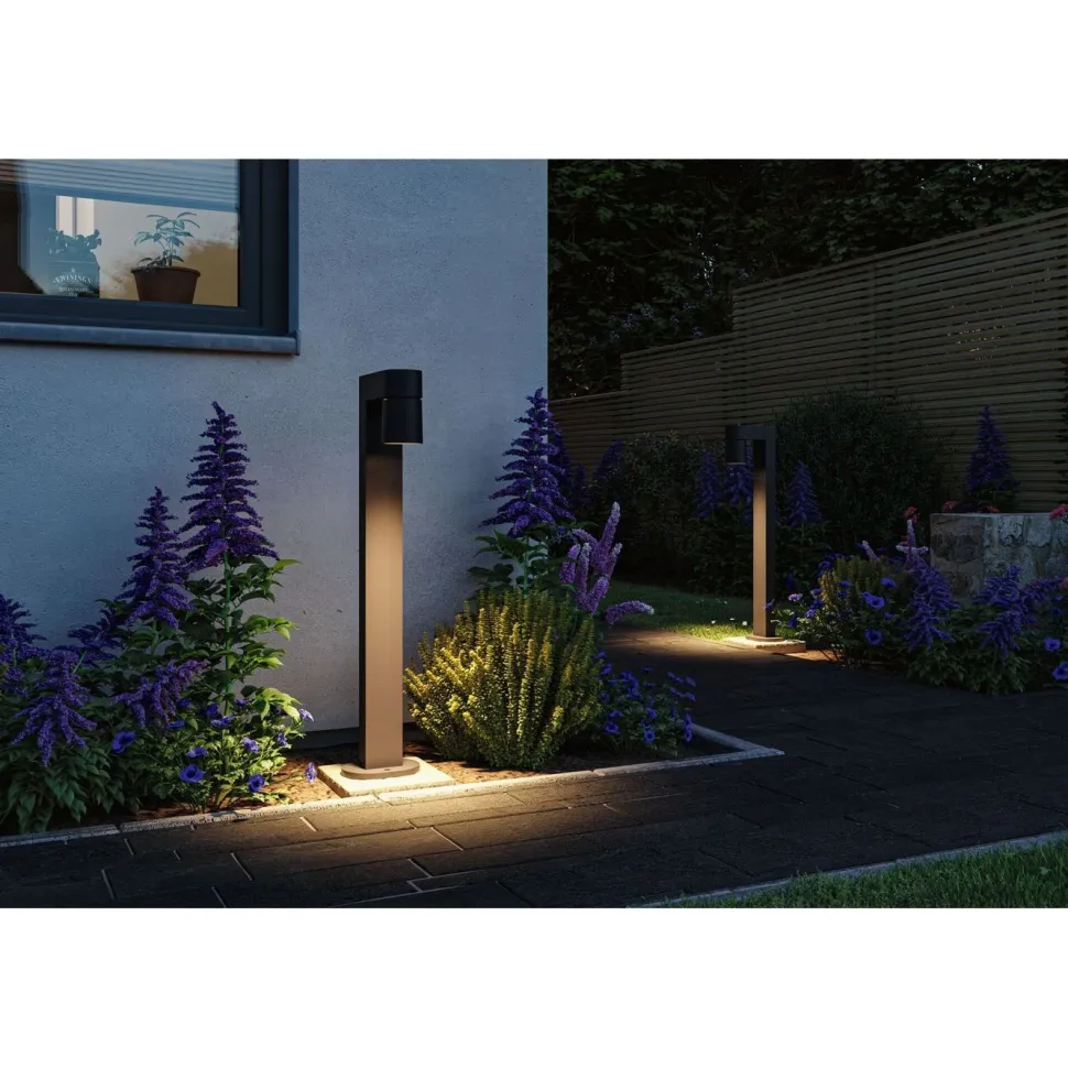 LED-pollarivalaisin Paulmann Kimu, IP44, 82.2cm, 3000K, antrasiitti