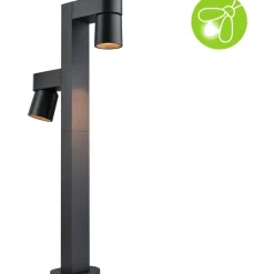 LED-pollarivalaisin Paulmann Kimu, 2-osainen, IP44, 82.2cm, 2200K, antrasiitti