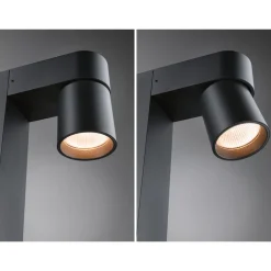 LED-pollarivalaisin Paulmann Kimu, 2-osainen, IP44, 82.2cm, 2200K, antrasiitti