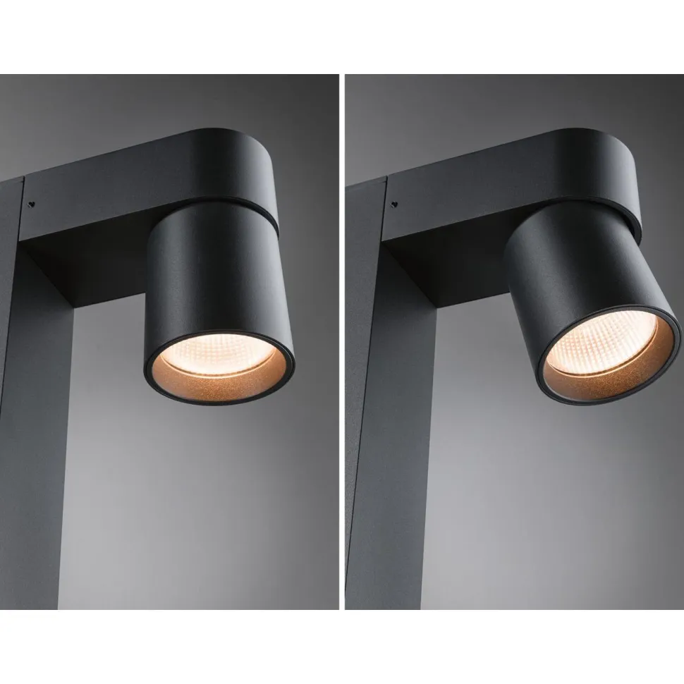 LED-pollarivalaisin Paulmann Kimu, 2-osainen, IP44, 82.2cm, 2200K, antrasiitti