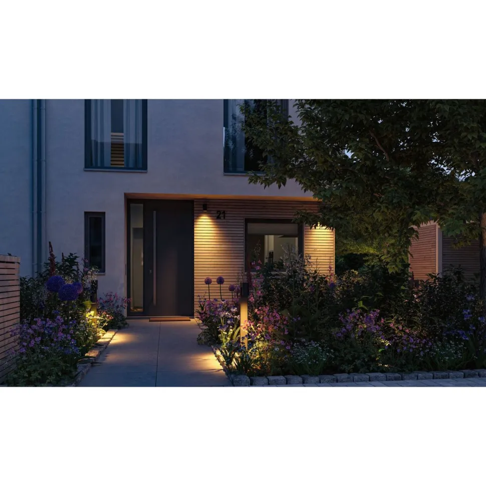 LED-pollarivalaisin Paulmann Kimu, 2-osainen, IP44, 82.2cm, 2200K, antrasiitti