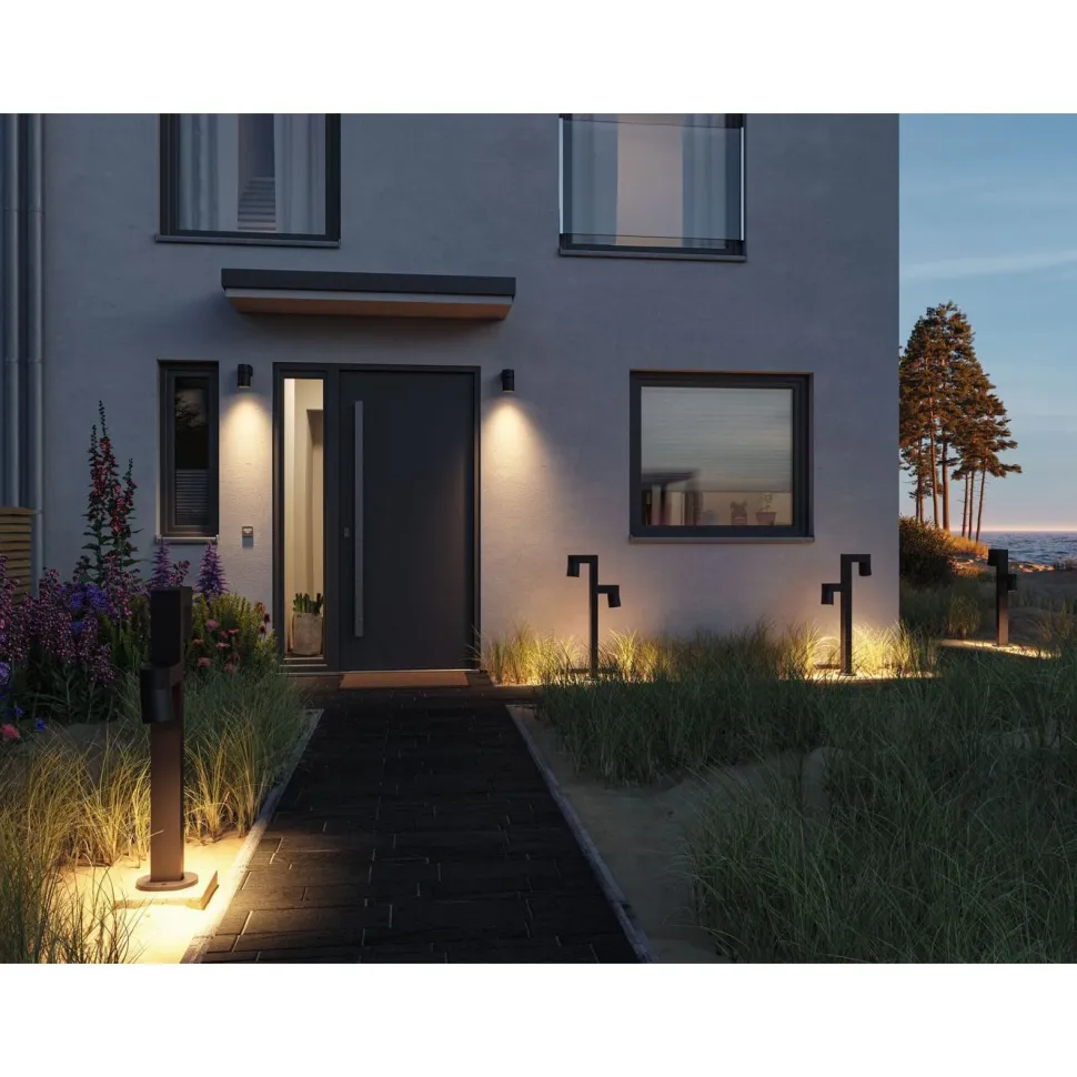 LED-pollarivalaisin Paulmann Kimu, 2-osainen, IP44, 82.2cm, 3000K, antrasiitti