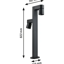LED-pollarivalaisin Paulmann Kimu, 2-osainen, IP44, 82.2cm, 3000K, antrasiitti